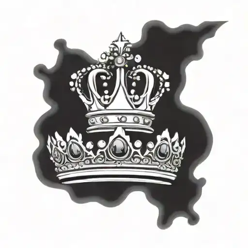 king and queen crown tattoo design idea
