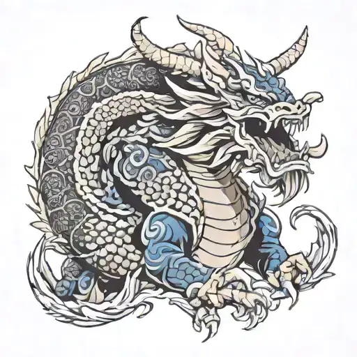 kaido dragon form tattoo design idea