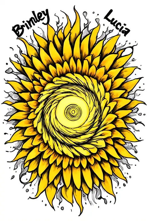 "Brinley Lucia" "Brinley Lucia" "Brinley Lucia" Hurricane Storm, Little Bit of Sunshine tattoo design idea