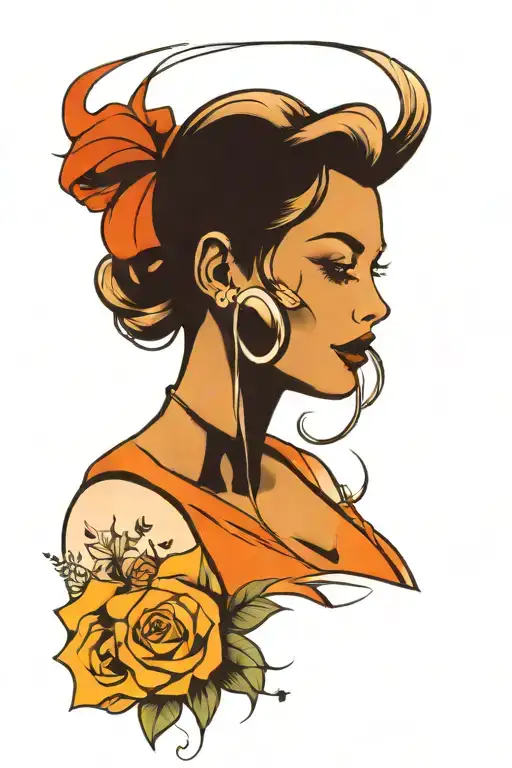 pin up girl welder tattoo design idea