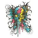 Darkness bleeding tattoo design idea