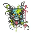 Darkness bleeding tattoo design idea