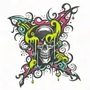 Darkness bleeding tattoo design idea