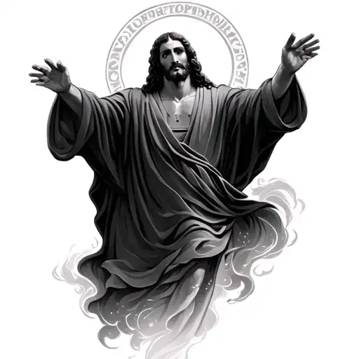Jesus calming the storm tattoo design idea