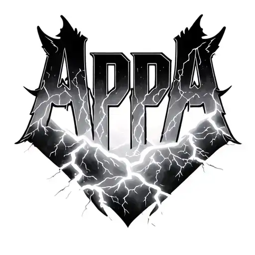 "APPA" "APPA" lightning storm tattoo design idea