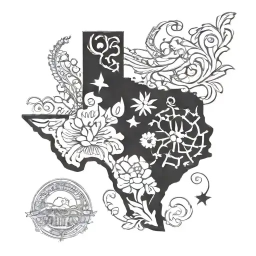 Texas Illinois Colorado tattoo design idea