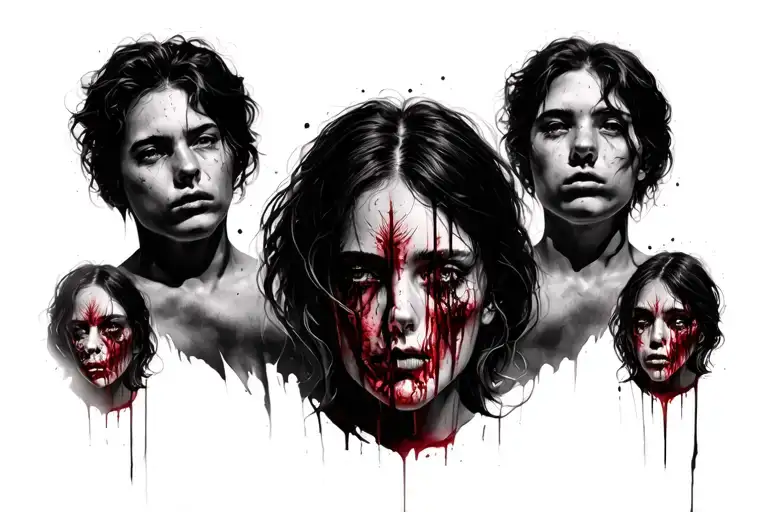 depression alone tattoo design idea