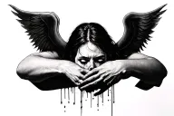 depression alone tattoo design idea