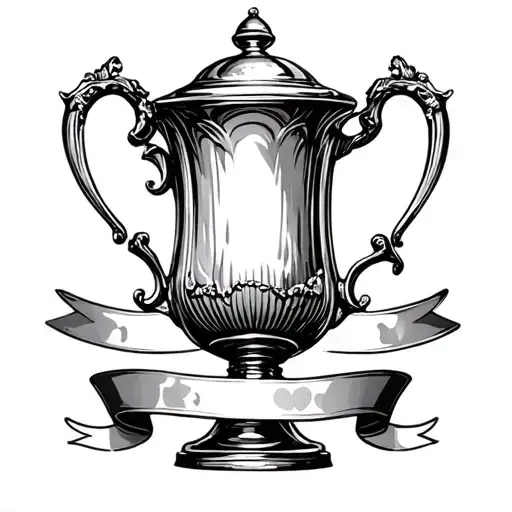 FA Cup with Glasner Out on a ribbon tattoo design idea