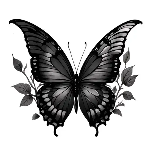 combine the medusa, poison tree, butterfly, semicolon in one tattoo, butterfly design tattoo design idea
