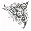 Blackout tattoo design idea