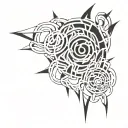 Blackout tattoo design idea