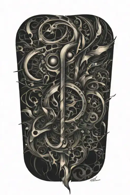 blackout tattoo design idea