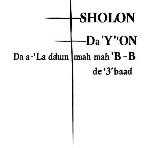 Abba, SHBOQ LHON, Da-La Y'dadun Mah de-B-3'bad tattoo design idea