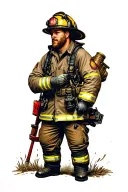 firefighter horneburger tattoo design idea