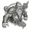 norse god oden viking tattoo design idea