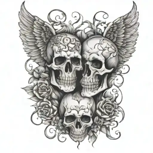 till death do us part tattoo design idea