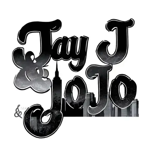 "Jay J & JoJo" dallas skyline tattoo design idea