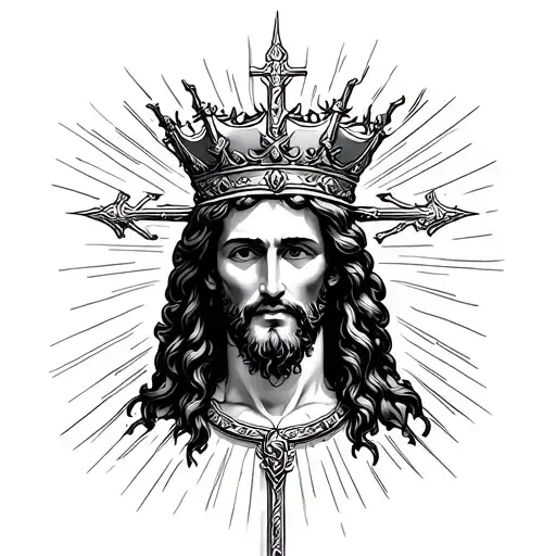 Christ is king tattoo design idea
