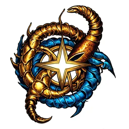 " star signs tattoo intertwined" Capricorn, Scorpio and Cancer symbols intertwined  tattoo design idea