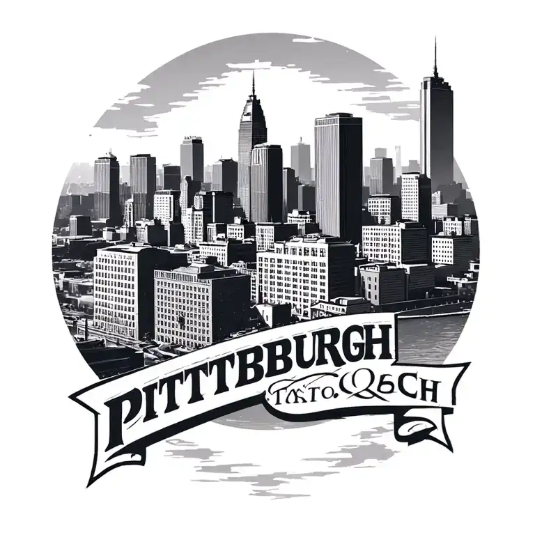 Pittsburgh skyline tattoo tattoo design idea