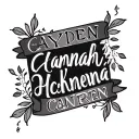name and birthdays unique design combining Cayden 9/14/03Hannah 9/19/04McKenna 9/19/04Camren 7/19/04 tattoo design idea