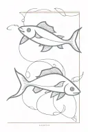 PISCES FISH tattoo design idea