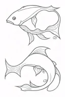 PISCES FISH tattoo design idea