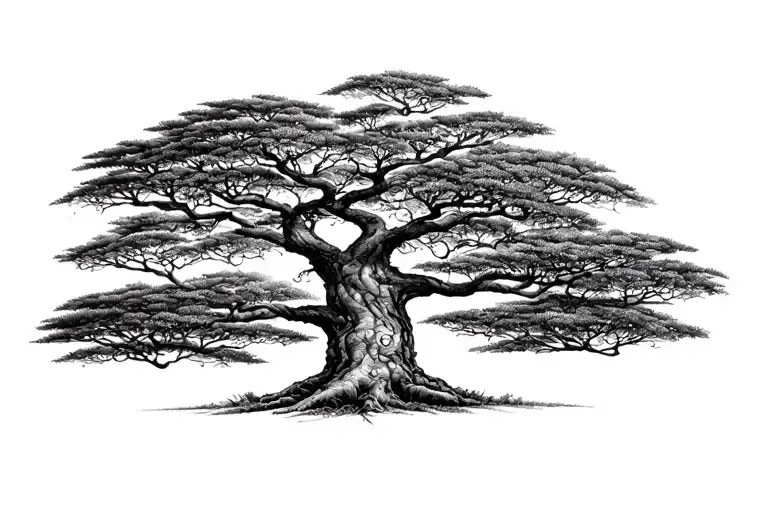 baobab tree tattoo design idea