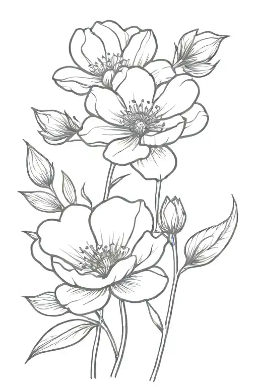 buttercup flower tattoo design idea