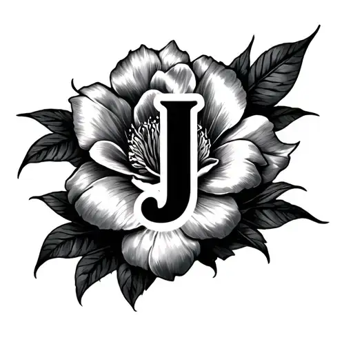 Hidden J tattoo design idea