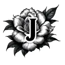 Hidden J tattoo design idea