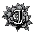 Hidden J tattoo design idea