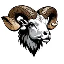 aggressive Aries ram head tattoo  tattoo design idea