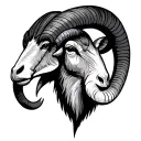 aggressive Aries ram head tattoo  tattoo design idea