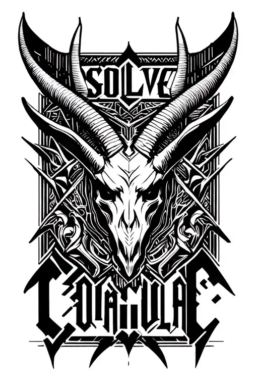 "SOLVE COAGULA" BAPHOMET tattoo design idea