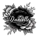 Danielle name tattoo design idea