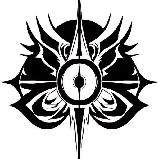 michael archangel cyber sigilism style tattoo tattoo design idea