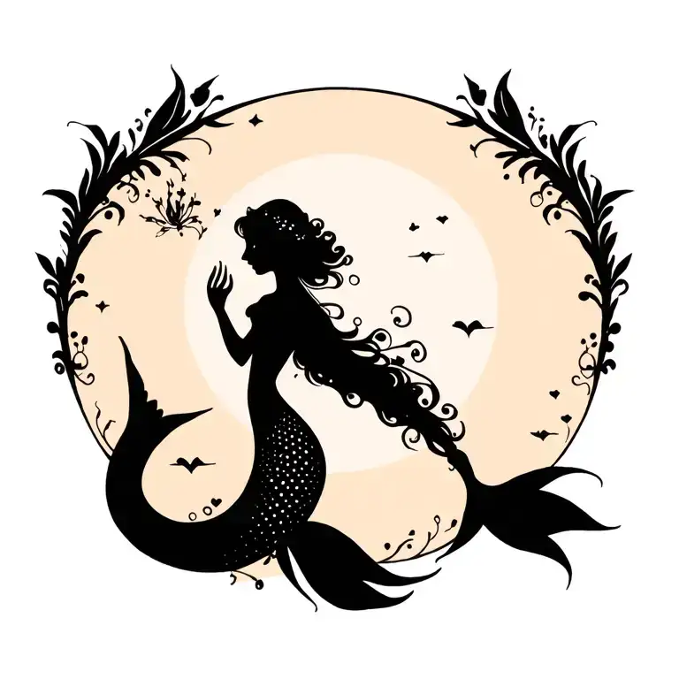 mermaid tattoo design idea