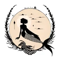 mermaid tattoo design idea