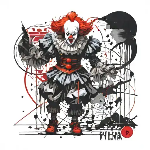 Pennywise the Dancing Clown tattoo design idea