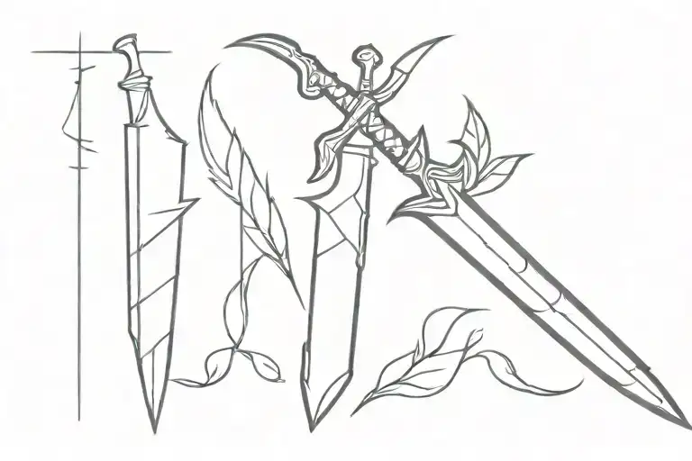 Dagger tattoo design idea