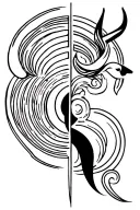 Combination of Taurus, Gemini and Aquarius symbol tattoo design idea