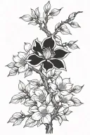 magnolia tree branches tattoo design idea