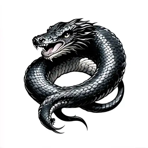 year of the snake chest tattoo design idea
