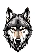 wolf head tattoo design idea