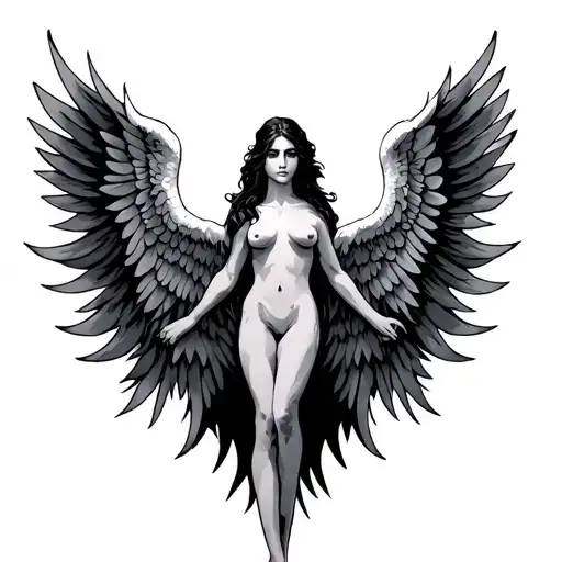 Seraphim wings tattoo design idea