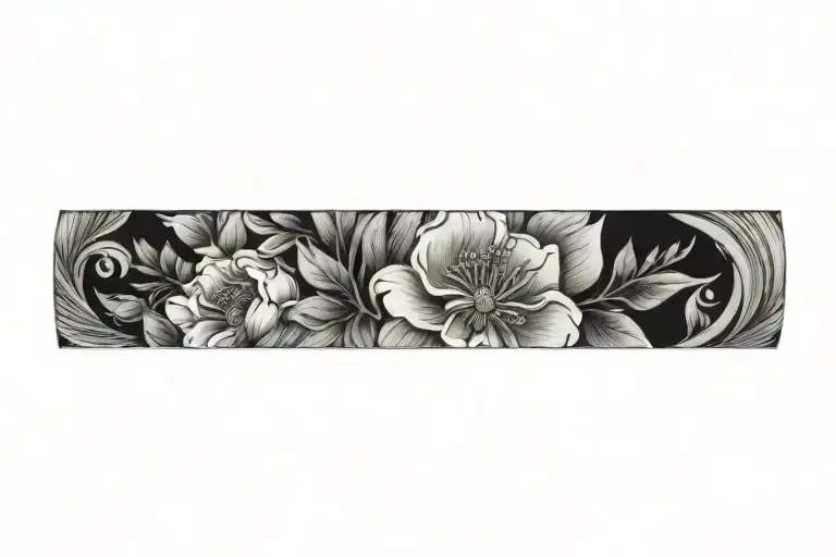 floral wrap my arm tattoo design idea