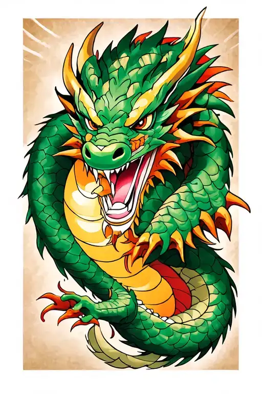 shenron dragon ball z tattoo design idea