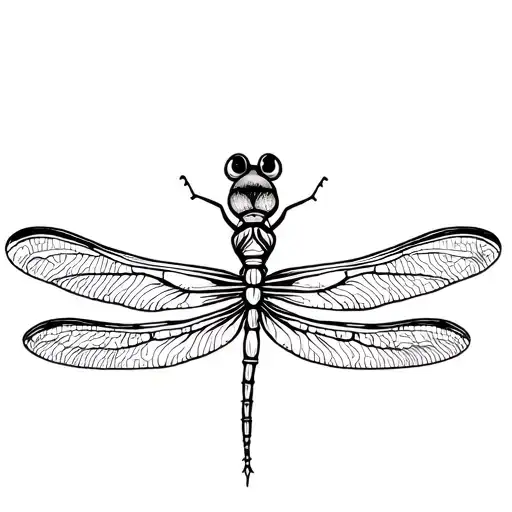 Dragonfly Fine Line tattoo design idea